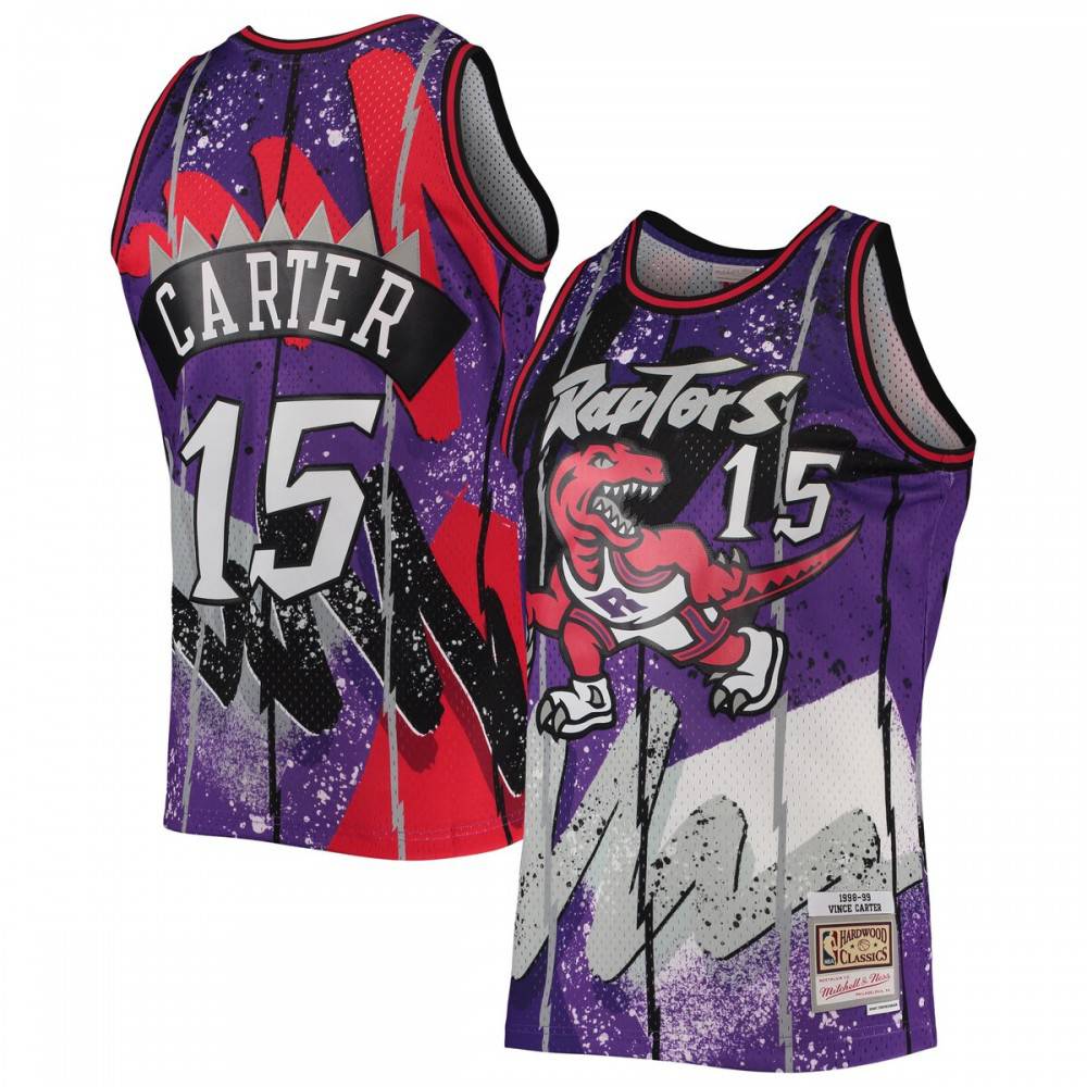 Vince Carter Toronto Raptors Throwback Hardwood Classics 1998-99 Hyper Hoops Jersey - Purple-Pro Kit Vault | Brand New 26/27 Sports Jerseys